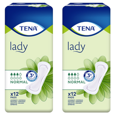 TENA 添寧 女士尿失禁護墊 一般型, 12枚入, 2包