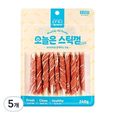 예스몽 강아지 오늘은 스틱껌, 연어말이, 240g, 5개