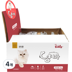 더캣츠 고양이용 냥바 부드러운 통살 스틱 간식 50p, 연어, 1kg, 4개