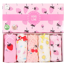 兒童系列 女童櫻桃莓果三角內褲5件組