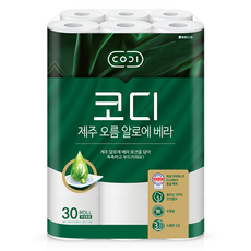 CODI 3層濟州火山蘆薈衛生紙, 30m, 30入, 1個