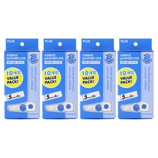 플러스 WH-605 본체 리필 수정테이프 10p, 블루, 4세트