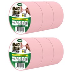 스코라 마스킹 테이프 핑크 48mm x 30m, 6개