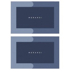 珪藻土地墊 軟款 Set 2 天然橡膠 珪藻泥纖維, 莫蘭迪藍