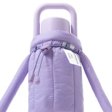 HOlOHOlO 牛奶單鍵保溫隨行杯 + 雲朵隨行杯袋組, 1套, 430ml, PASTEL PURPLE, PASTEL PURPLE