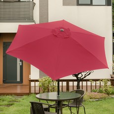 아웃네스트 반자동 각도 조절 파라솔 2500, 레드