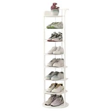 這對夫妻鐵製多層8層鞋櫃, 白色, 1個