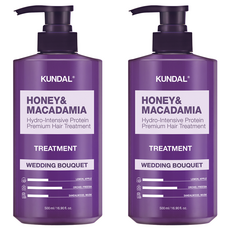 KUNDAL 昆黛爾 蜂蜜澳洲堅果保濕護髮乳 婚禮棒花香, 500ml, 2瓶