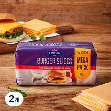 엠보그 버거용 슬라이스 치즈, 800g, 1개입, 2개
