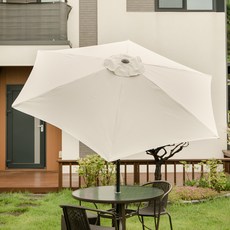 아웃네스트 반자동 각도 조절 파라솔 2500, 베이지