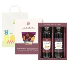 CHOLOCWON 韓國傳統草本茶禮盒 桔梗茶口味+雙和茶口味+購物袋, 1.32kg, 1組, 1組