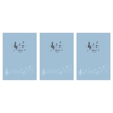 JOY STAR 九達 音樂五線譜 16K筆記本 JN-16202A 1組, 藍色, 3本