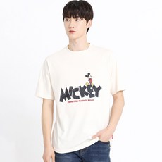 홀하우스 남녀공용 스몰 미키 통기성 반팔 티셔츠 HM2TSU102