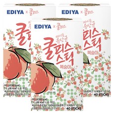 EDIYA COFFEE Coolpis 桃子棒, 40入, 3個, 16g