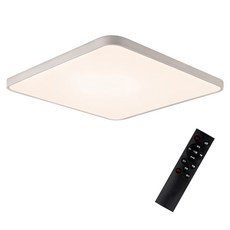 원하 삼성 칩셋 LED 정사각 75W 천장등 + 리모컨 세트, 화이트