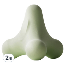 柚子市集 肌肉放鬆 矽膠按摩球, 綠色, 2個