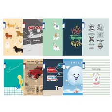 영아트 초등노트 3-6무제 남아용 20매, 랜덤 발송, 10개