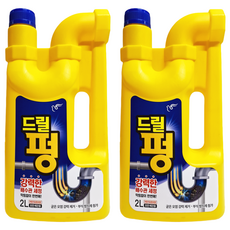 DrillPung 碧珍 強效排水管清潔劑, 2L, 2瓶