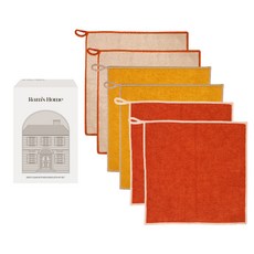 Lambs Home 深層清潔超細纖維廚房抹布 焦糖沙色 2入 + 摩卡棕色 2入 + 牛奶米色 2入 組, 1個