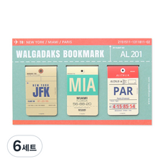 왈가닥스 마그네틱 북마크 3p, 에어라인 AL201, 6세트