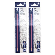 STAEDTLER 施德樓 LUNA 三角舒寫鉛筆2B MS118 12支, 粉紅黑桿, 2盒