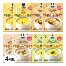 歐洲 Fontana 杯湯 蘑菇 2入 + 玉米 2入 + 青花菜 2入 + 洋蔥 2入, 4套, 480g