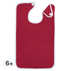 픽쎄린 어르신 턱받이, 레드, 6개