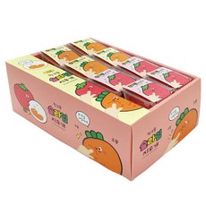 Pinkfoot 黏土橡皮擦 2款 各16入, 胡蘿蔔、草莓, 1套