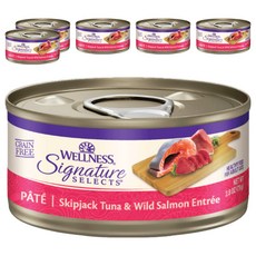 WELLNESS 寵物健康 貓用 SS 名廚特選主食罐, 鮮鮪魚泥 + 鮮鮭魚泥, 79g, 6罐