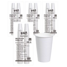 Neulpuleun 高磅數無印刷紙杯 440ml, 4個, 100入