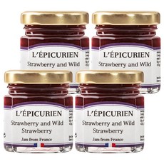 레피큐리앙 딸기 & 야생딸기 잼, 50g, 4개