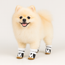 Lanboer 寵物柔軟兔子超細纖維鞋, 黑色, 1個