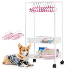 Nature Living Tomo 狗狗雙層收納衣架 + S號衣架 10p + M號衣架 10p, 1套