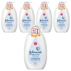 嬌生嬰兒純淨潤膚乳液，pH值親膚，專為敏感肌膚設計，無酒精、色素及防腐劑添加, 500ml, 5瓶