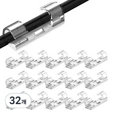 Gentoyou 簡潔電線整理夾固定座, 32個, 透明