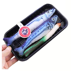 貓抱枕套組 秋刀魚拼盤 秋刀魚+響聲 青花魚+貓草+響聲, 1個