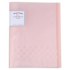 KOKUYO 國譽 NOViTA Pastel Cookie NOViTA-R收納資料夾 A4 10口袋 蜜桃雪酪色, 粉色, 1本