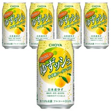 CHOYA 蝶矢 無酒精飲料 柚子口味, 5罐, 350ml