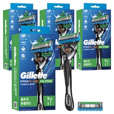 Gillette 吉列 正品 Ultra 刮鬍刀刀架 + 刀片 2入組, 4組