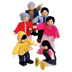 Hape 娃娃屋系列亞洲人家族成員人偶, 混色