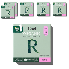 LAEL 棉質蝶翼衛生棉, 小型, 14片, 6盒