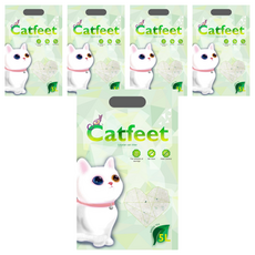 Catfeet 除臭水晶貓砂 無粉塵 異味控制, 綠茶, 5L, 5袋