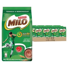 MILO 美祿 經典原味巧克力麥芽飲品 沖泡粉, 12包, 1入, 900g