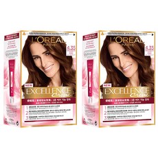 L'OREAL PARiS 巴黎萊雅 優媚霜三重護髮染髮霜 Excellence Creme 4.35 暖栗棕, 2組