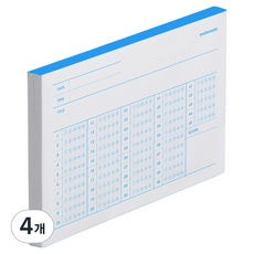 motemote 便條紙 OMR, 4個, 白色, 80張