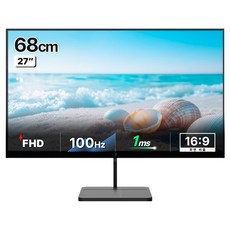 주연테크 FHD 27 LED 100Hz 1ms 광시야각 프리싱크 슬림베젤 PC 모니터, 68cm, V27F100(무결점)