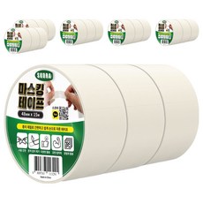 스코라 종이 마스킹 테이프 화이트 48mm x 15m, 18개