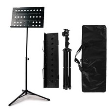 TOY GATE 三段高度調節可折疊便攜式譜架 + 譜架袋套組 T-GP-008B, 黑色