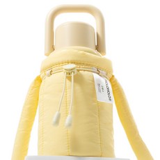 홀로홀로 밀크 원터치 보온 텀블러 + 구름 파우치 세트, YELLOW, YELLOW, 1세트, 430ml