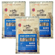 海夫默克 挪威鱈魚魚皮塊 50g 100%天然鱈魚皮 無添加 富含Omega-3脂肪酸, 鱈魚, 3包